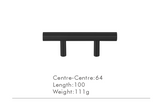 LuxeGrip T-Bar Möbelgriff aus Messing – Extra Lang, Modern & Vielseitig