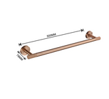 LuxiBath Pro – 6-teiliges Premium-Badaccessoires Set in Gebürstetem Roségold