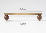 NordLuxe TimberGrip – Premium Möbelgriff & Knopf in Bronze-Messing mit Walnussholz-Akzent