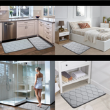 AquaComfort Badteppich Premium – Memory-Schaum Matte | Schnell Trocknend & Rutschhemmend | Stilvolle Raumdekoration