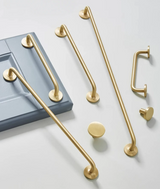 Aurelium GoldLine – Extra Langer Massivmessing Möbelgriff