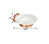 LuxiBath Pro – 6-teiliges Premium-Badaccessoires Set in Gebürstetem Roségold