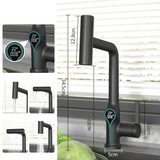 Moderne Waschbeckenarmatur mit Wasserfallfunktion, Temperaturanzeige und flexiblem Auszug