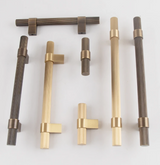 LineaLux Gold – Premium Möbelgriff aus Massivmessing in Antik & Gebürstetem Gold