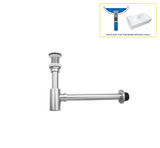 GeruchsBlock Messing-Ablaufgarnitur mit Druckverschluss und Siphon