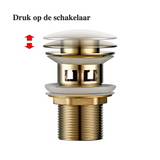 AquaGlanz Druck-Ablaufventil – Eleganter Waschbeckenverschluss in edlen Farbvarianten