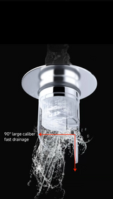 AquaGuard Universal-Abflussstopfen mit Pop-up-Filter