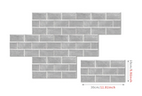 UrbanStone – 6-teiliges Selbstklebendes Vintage Ziegelmuster Wandsticker-Set