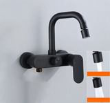 StrahlPro Wandmischbatterie in Schwarz aus Messing