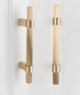 LineaLux Gold – Premium Möbelgriff aus Massivmessing in Antik & Gebürstetem Gold
