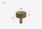 LineaForge Classic – T-Bar Möbelgriff | Massivmessing | Antik-Finish