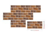 UrbanStone – 6-teiliges Selbstklebendes Vintage Ziegelmuster Wandsticker-Set