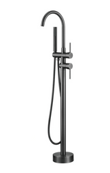 NoirVanta DuoFlow Standarmatur – Schwarzer Premium Boden-Wasserhahn