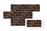 UrbanStone – 6-teiliges Selbstklebendes Vintage Ziegelmuster Wandsticker-Set