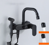 StrahlPro Wandmischbatterie in Schwarz aus Messing