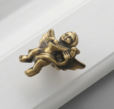 Copperlia ArcElegance Möbelgriff – Halbkreis-Schrankgriff aus Vollmessing im Antik-Copper Finish