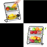 OrgaStack Doppellagiger Metall-Organizer – Abnehmbarer Karbonstahlkorb