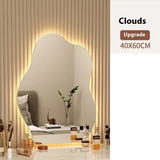 LumaForm LED-Designer-Wandspiegel – Skandinavischer Minimalismus mit Unregelmäßiger Form für Bad, Schlafzimmer & Wohnzimmer
