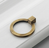 Copperlia ArcElegance Möbelgriff – Halbkreis-Schrankgriff aus Vollmessing im Antik-Copper Finish