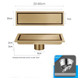 ElegantoVerde Versteckter Duschablauf – Edelstahl Gold Bodenablauf