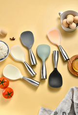 FlexiCook Silikon-Kochlöffel mit Hitzeschutz & Antihaftfunktion