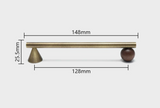 NordLuxe TimberGrip – Premium Möbelgriff & Knopf in Bronze-Messing mit Walnussholz-Akzent