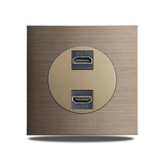 ElektroPro Kombisteckdose Braun – Schuko Wandsteckdose Aluminium | USB Ladeanschluss & LAN Port | Unterputz Design