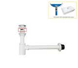 GeruchsBlock Messing-Ablaufgarnitur mit Druckverschluss und Siphon