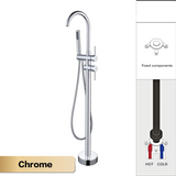 NoirVanta DuoFlow Standarmatur – Schwarzer Premium Boden-Wasserhahn