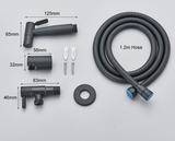 HygienoSprüh Wandbrause Schwarz – Edelstahl Handbrause-Set für WC und Badezimmer