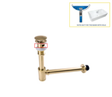 GeruchsBlock Messing-Ablaufgarnitur mit Druckverschluss und Siphon