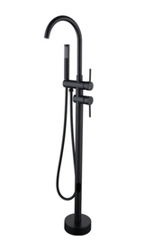 NoirVanta DuoFlow Standarmatur – Schwarzer Premium Boden-Wasserhahn
