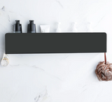 AquaOrdnung Wandablage Schwarz – Duschregal Aluminium | Mit Haken für Zubehör | Feuchtigkeitsbeständig