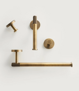 BronzeLine Badezimmer Set Messing – Antik Design Wandaccessoires | Handtuchhalter & Haken | Stilvolle Badorganisation