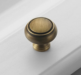 Copperlia ArcElegance Möbelgriff – Halbkreis-Schrankgriff aus Vollmessing im Antik-Copper Finish
