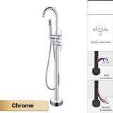NoirVanta DuoFlow Standarmatur – Schwarzer Premium Boden-Wasserhahn