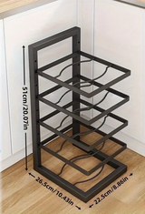 CookMaster Flex – Verstellbarer Topf- und Pfannen-Organizer aus Edelstahl