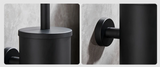 ReinGlanz Wand-Toilettenbürste aus Edelstahl in Schwarz mit Halterung