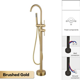 NoirVanta DuoFlow Standarmatur – Schwarzer Premium Boden-Wasserhahn
