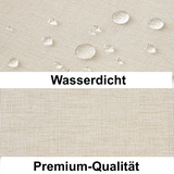 CasaVerde Premium Duschvorhang – Wasserdicht & Luxuriöses Kunstleinen – Sandbeige