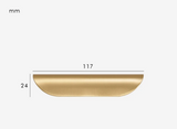 RusticShell Premium Messing-Möbelgriff – Landhausstil Muschel-Design