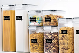 Luftdichtes Küchen Vorratsdosen Set 7-teilig – BPA Frei | Lebensmittelbehälter mit Etiketten | Moderne Frischhaltung
