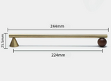 NordLuxe TimberGrip – Premium Möbelgriff & Knopf in Bronze-Messing mit Walnussholz-Akzent