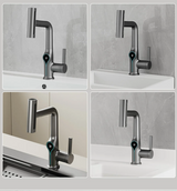 ThermaFall Luxus-Waschtischarmatur mit Temperaturanzeige