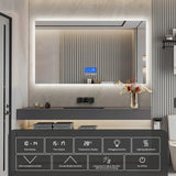 AquaLuxe XL LED-Badezimmerspiegel – 60 x 120 cm