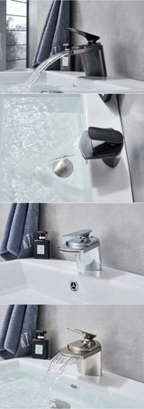 Wasserfall Waschtischarmatur aus Messing