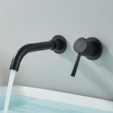 GoldFlex Wandarmatur Waschbecken – Drehbarer Wasserhahn Messing | Gebürstetes Finish | Moderne Mischbatterie
