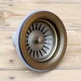 Eleganter Küchenabflussdeckel | 9 cm | Antik-Messing | Poliertes Finish