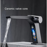 AquaLuxe Wasserfall-Standarmatur in Graphitgrau