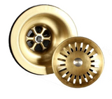 Eleganter Küchenabflussdeckel | 9 cm | Antik-Messing | Poliertes Finish